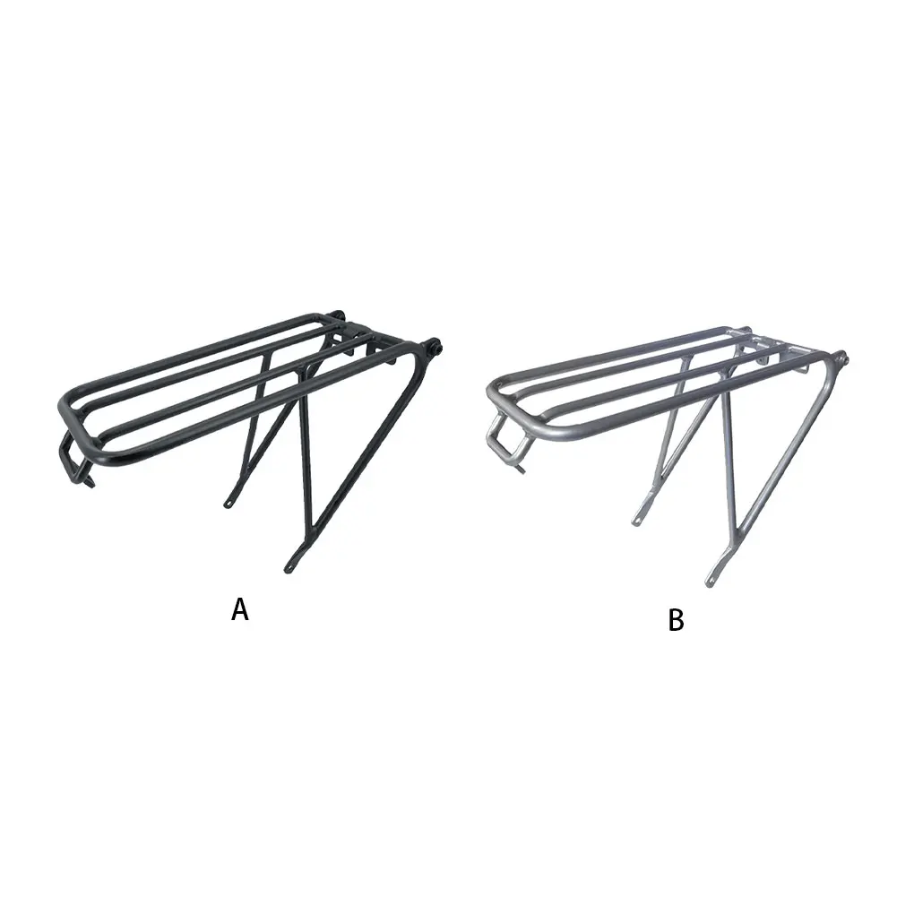 

Folded Bike Rear Rack Portable Washable Schoolbag Cargo Luggage Carrier Outdoor Biking Shelf Replacement for Brompton Silver