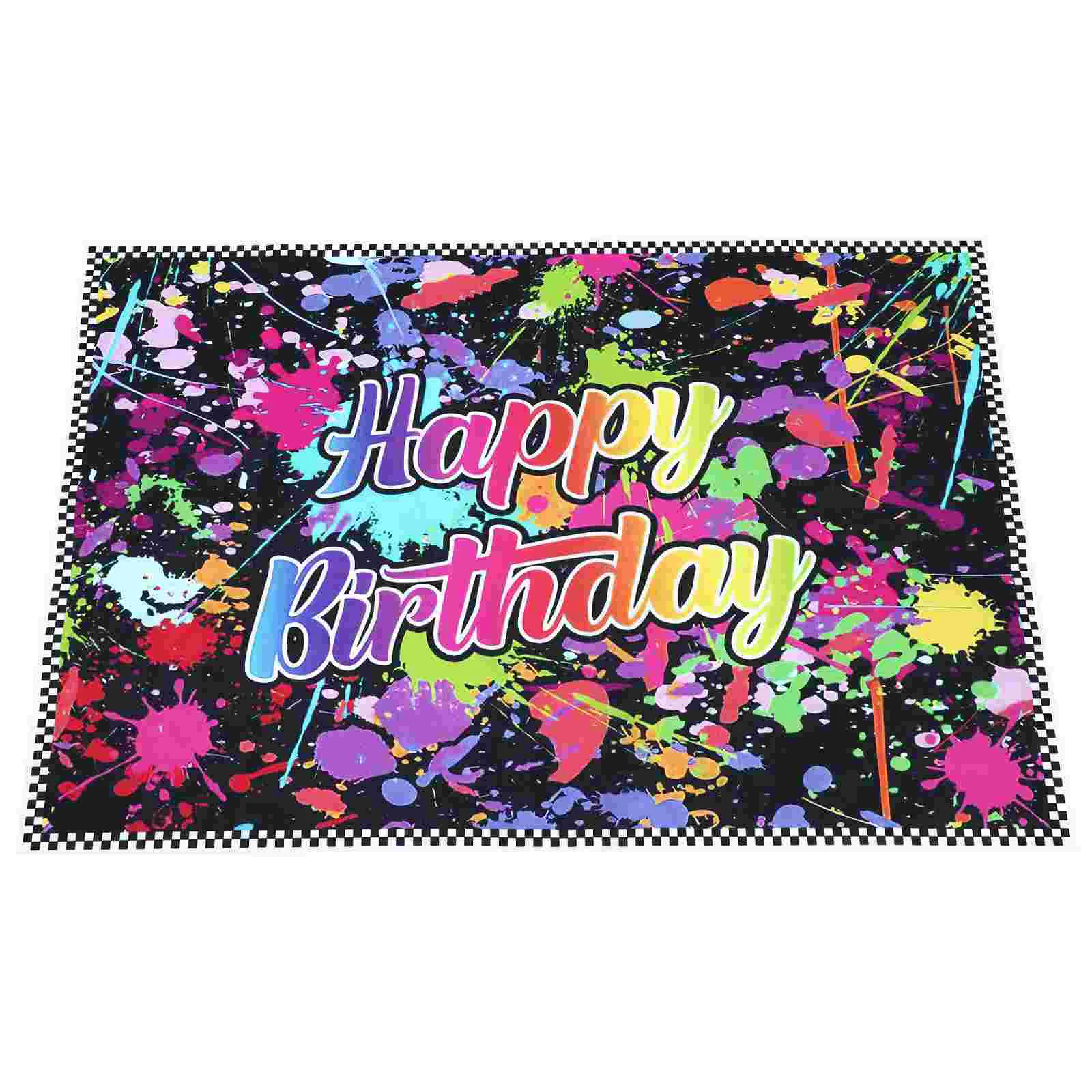 

1pc Birthday Graffiti Party Colorful Backdrop Background Cloth Photographing Decor Hanging Cloth