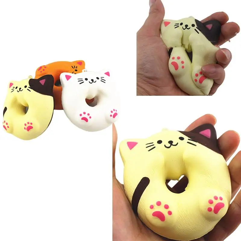 

Kawai брелок котенок игрушки антистресс Милая мультяшная фигурка для рюкзака Подвеска для вечерние украшение торта для рождественских подар...
