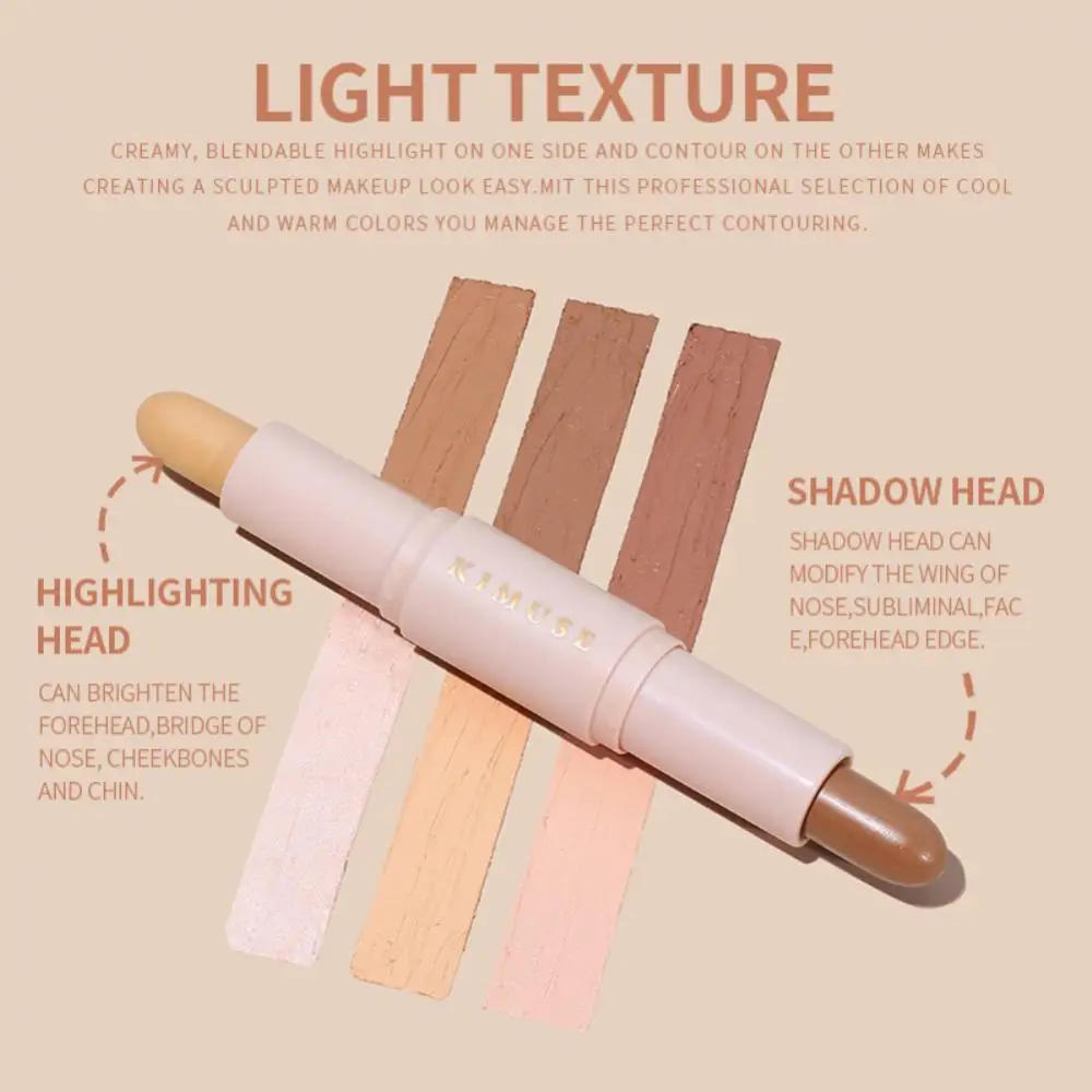 

Double Head Repair Stick Natural Brighten Body Face Shadow Facial Highlight Shadow Concealer Contouring Pencil Makeup Cosmetics