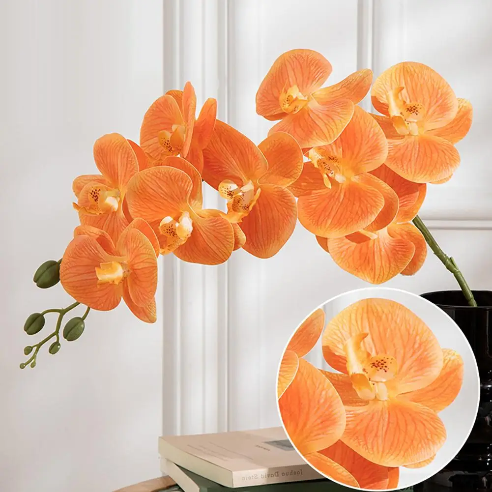 Искусственные орхидеи с ножками 9 головок реалистичные искусственные фаленопсис