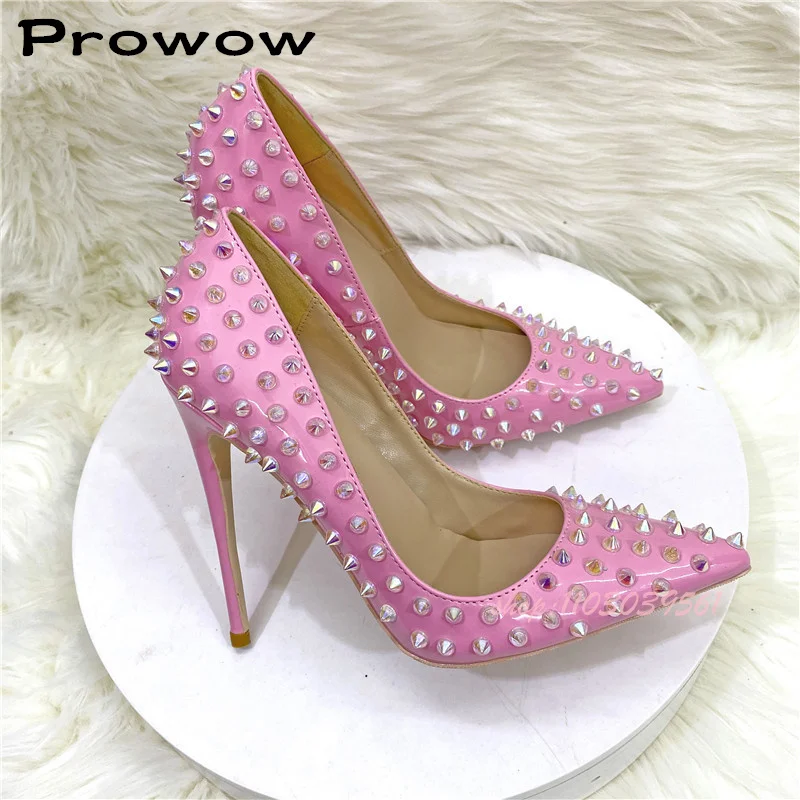 Женские босоножки на шпильке ярких цветов 12 см туфли-лодочки с острым носком