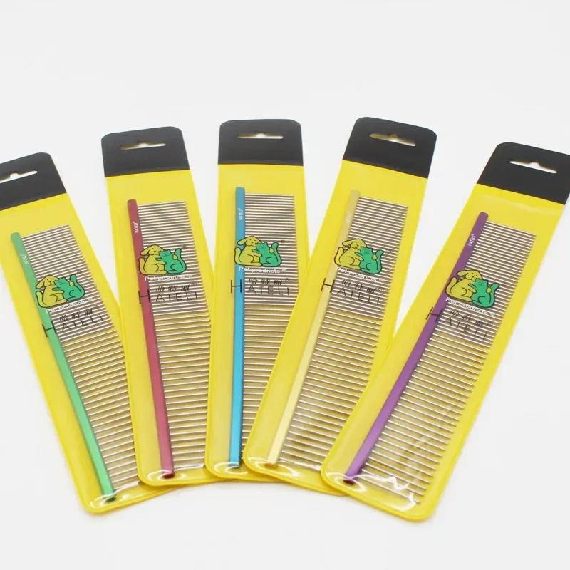 Легкая алюминиевая красота для собак прямая расческа открытия узла инструмент