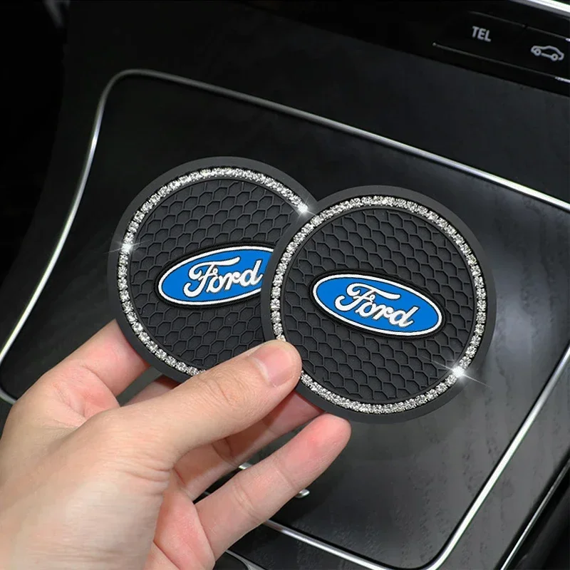 Автомобильный держатель для чашки со стразами противоскользящий коврик круглая