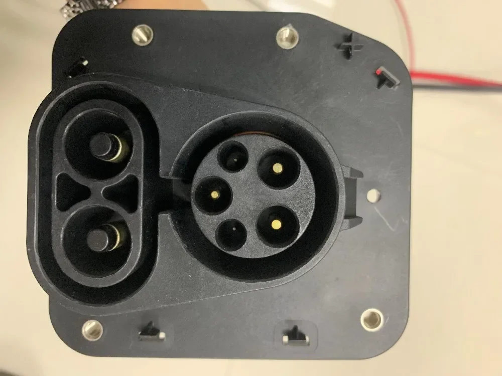 Duosida iec 62196-3 125A 75 кВт DC COMBO1 CCS1 розетка для быстрой зарядки ev с сертификацией CE