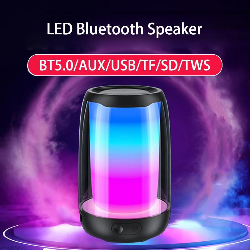 

Wireless Speaker Bluetooth-compatible Speaker Microlab Portable Speaker Powerful High Outdoor Bass TF FM Radio with LED Light