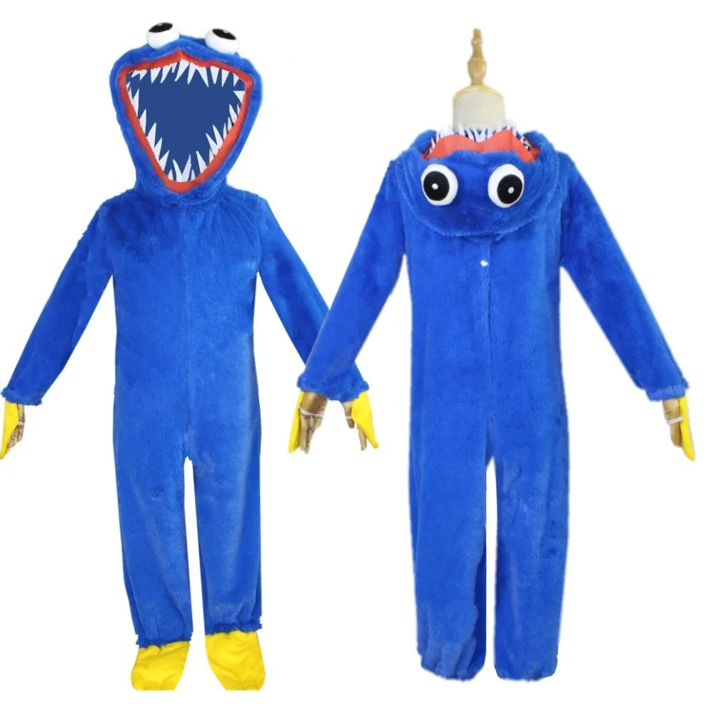 

Huggy Wuggy Costume Poppy Playtime Game Character Plush Halloween Cosplay Suits Scary Gift for Kids Sausage Monster Clothes
