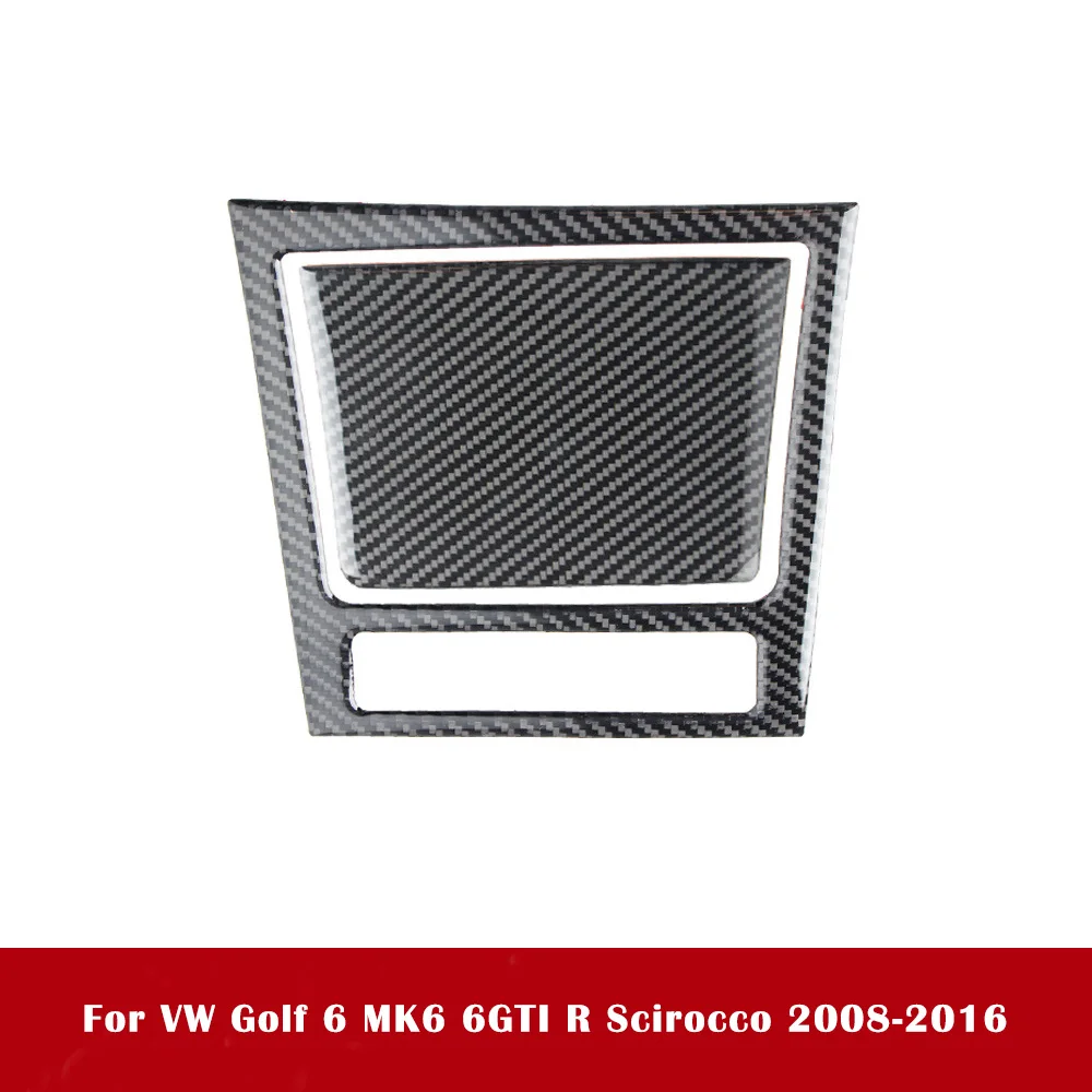 

Car Carbon Fiber Center Control Ashtray Box Panel Cover Trim Sticker For VW Golf 6 MK6 6GTI R Scirocco 2008-2016 Car Accessories