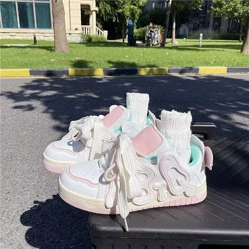 Модные трендовые повседневные белые туфли для студентов Нескользящие дышащие