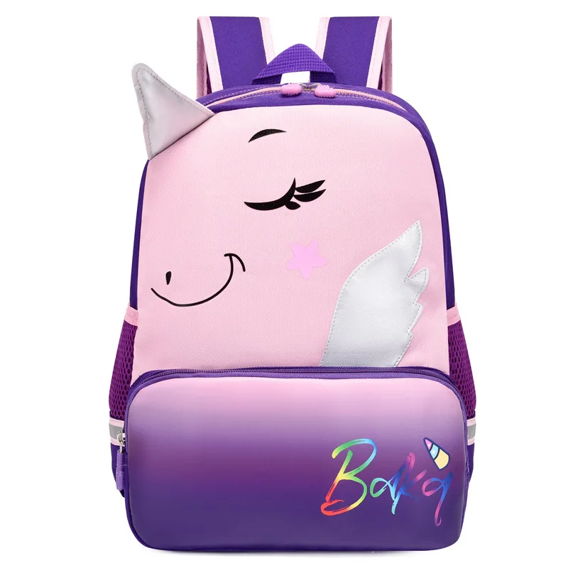 Children Unicorn Dinosaur Backpacks Primary School Student First Grade Bags Boys Girls Cartoon Gradient Backpack In Kindergarten