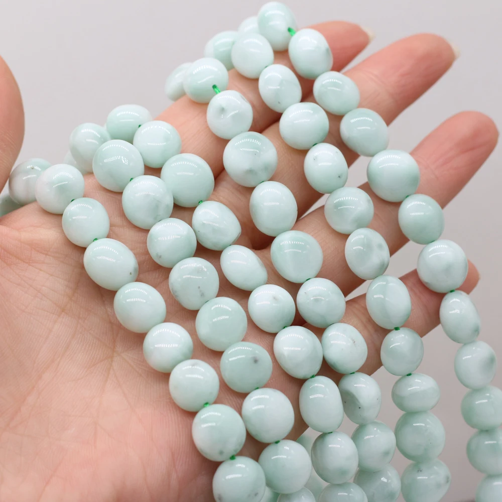 

10-12mm Natural Stone Beads Irregular Round Green Spacer Beads For Jewelry Making DIY Bracelet Necklace Strand Handmade