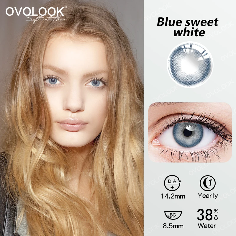 2 шт. Голубые Контактные линзы с диоптриями |