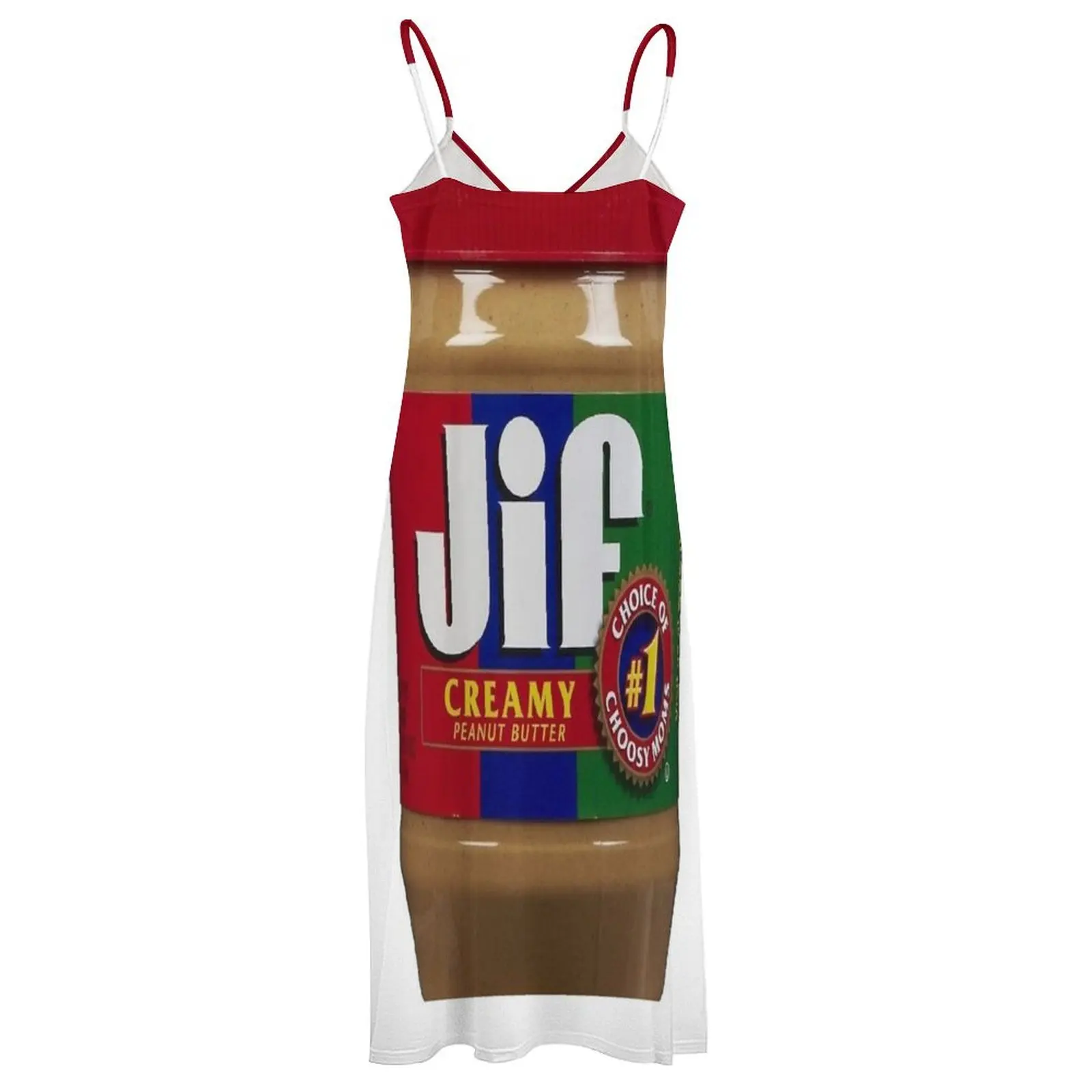 Jif Peanut Butter (Экстра Кремовое) - Длинное платье без рукавов Женские летние платья