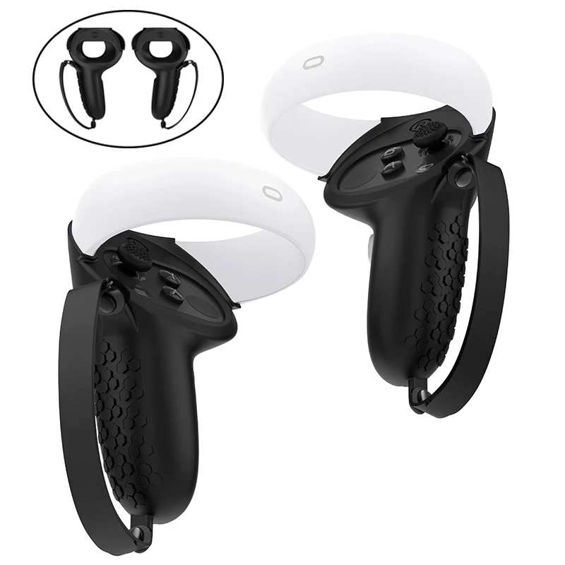 

Protective Cover For Oculus Quest 2 VR Handle Controller Non-slip Silicone Sleeve With Knuckle Strap For Quest 2 Accessories