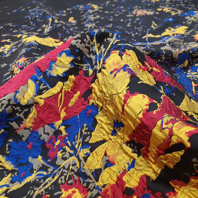 

Пряжа окрашенная парчовая жаккардовая ткань весна осень одежда дизайнерская ткань европейский бренд мода для шитья оптовая продажа матери...