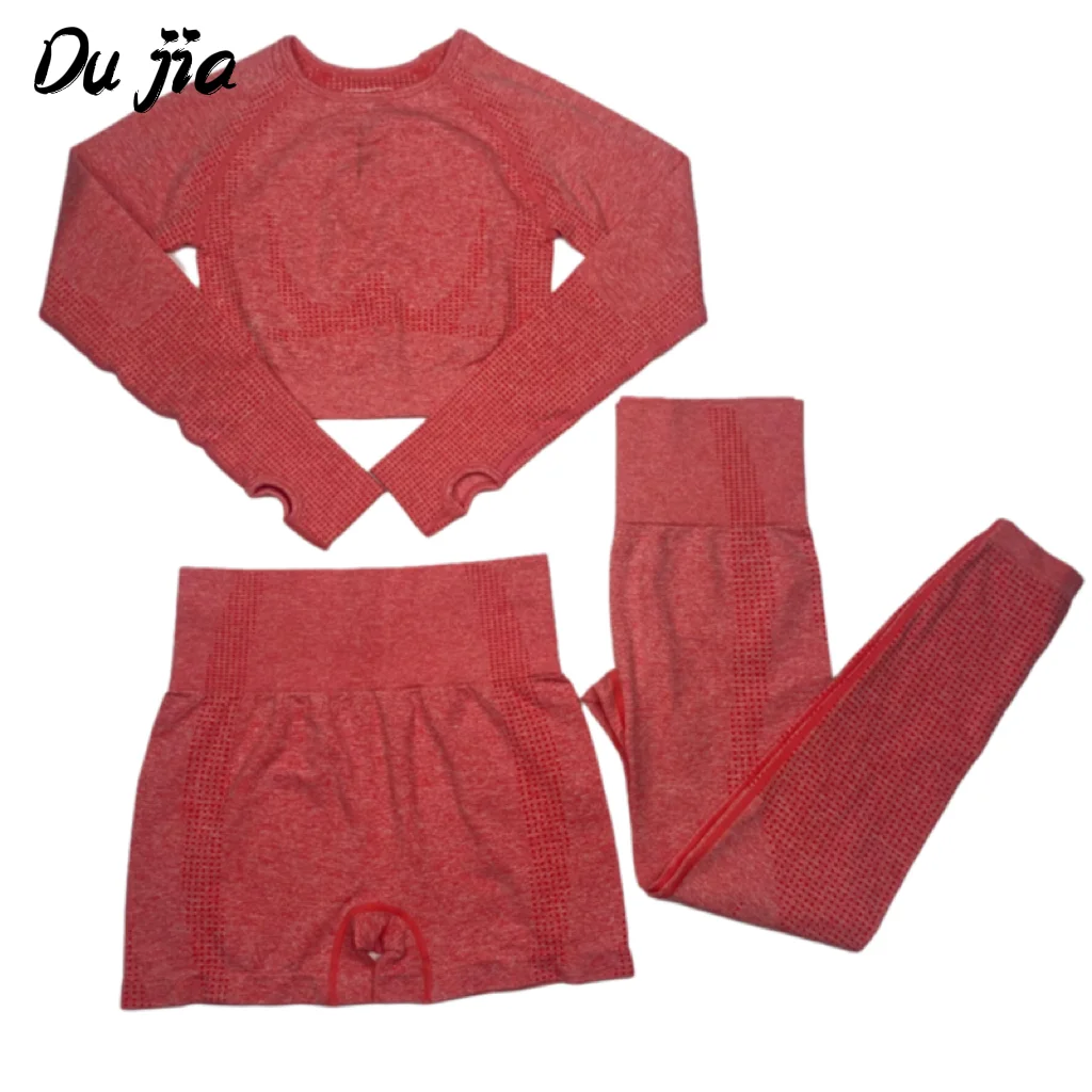 

3 шт., женские бесшовные шорты и леггинсы для занятий йогой