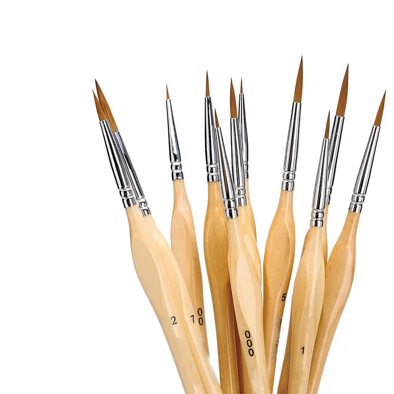 11 шт. линейная ручка трехсторонняя с крючком акварельная гуашь тонкая для