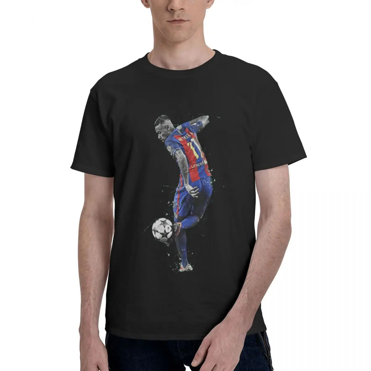 

Brazil Neymars And Da Silvas 4 Move Soccer Team T-shirts Fitness Kemp Graphic Vintage High grade Eur Size