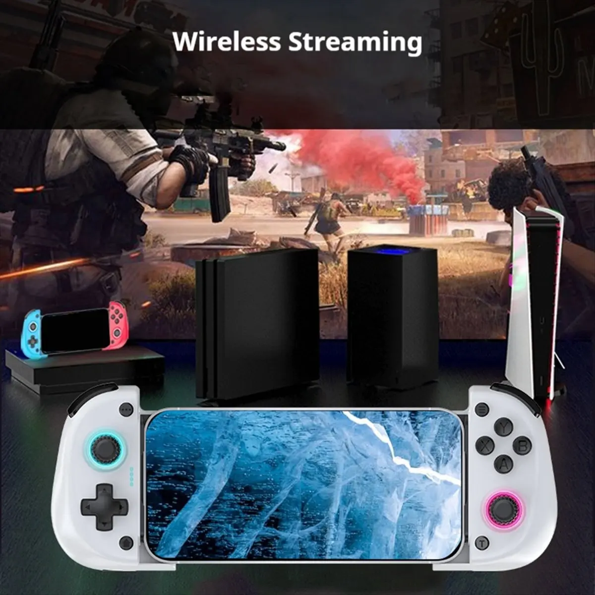 Беспроводной игровой контроллер goodDT X5mini для мобильных телефонов с охлаждающим вентилятором, Bluetooth, растягивающийся гей (art.: 3920db69ec964) - 3920db69ec964