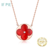 if pie new rose gold fashion four leaf clover necklace sterling silver essential oil diffusion fragrance necklace ladies jewelry