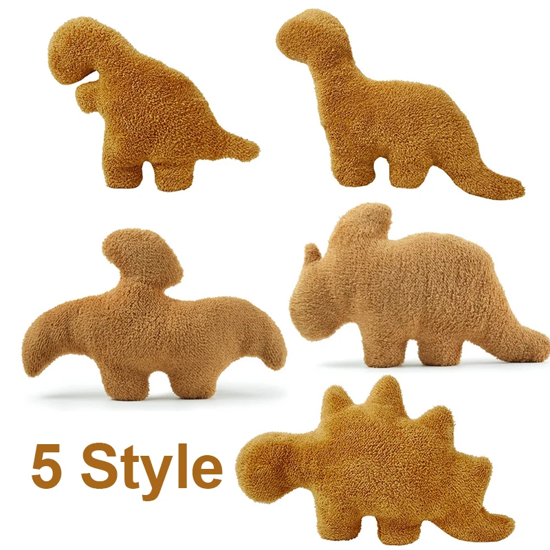 

Dino Chicken Nugget Plush Pillow Stegosaurus Brontosauru Tyran Rex Pterodactyl Triceratops Dinosaur Stuffed Animal Plush For Kid