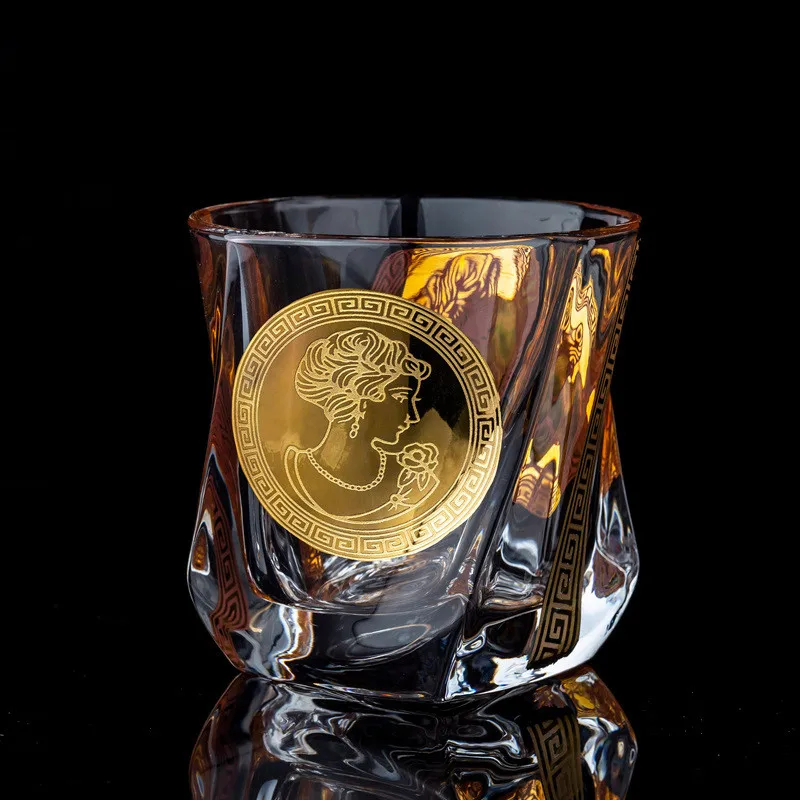 

Elizabeth crystal glass whisky Cup Golden image wine cup foreign wine cup multifunctional cup beer cup water cup wine glasses