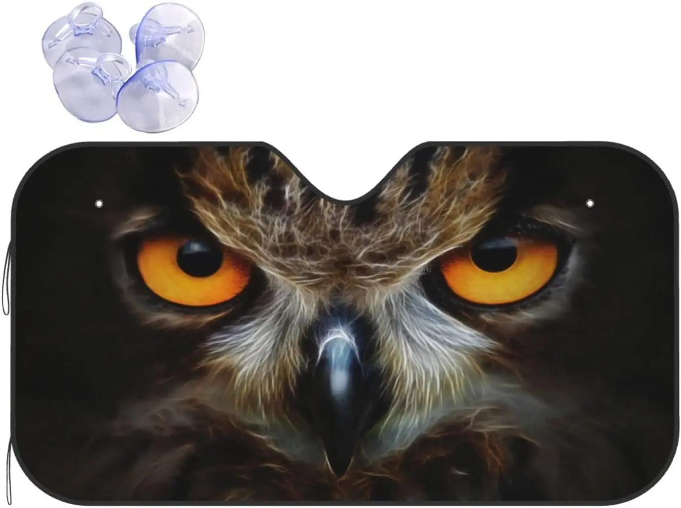 

Owl Eyes Car Sun Shade for Front Windshield Sunshades Foldable Protector Blocks Uv Rays Sun Visor Keep Your Vehicle Cool
