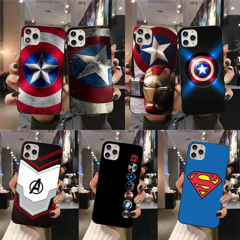 

Marvel DC Superhero Logo Phone Case For iphone 13 12 11 Pro Mini XS Max 8 7 Plus X SE 2020 XR cover