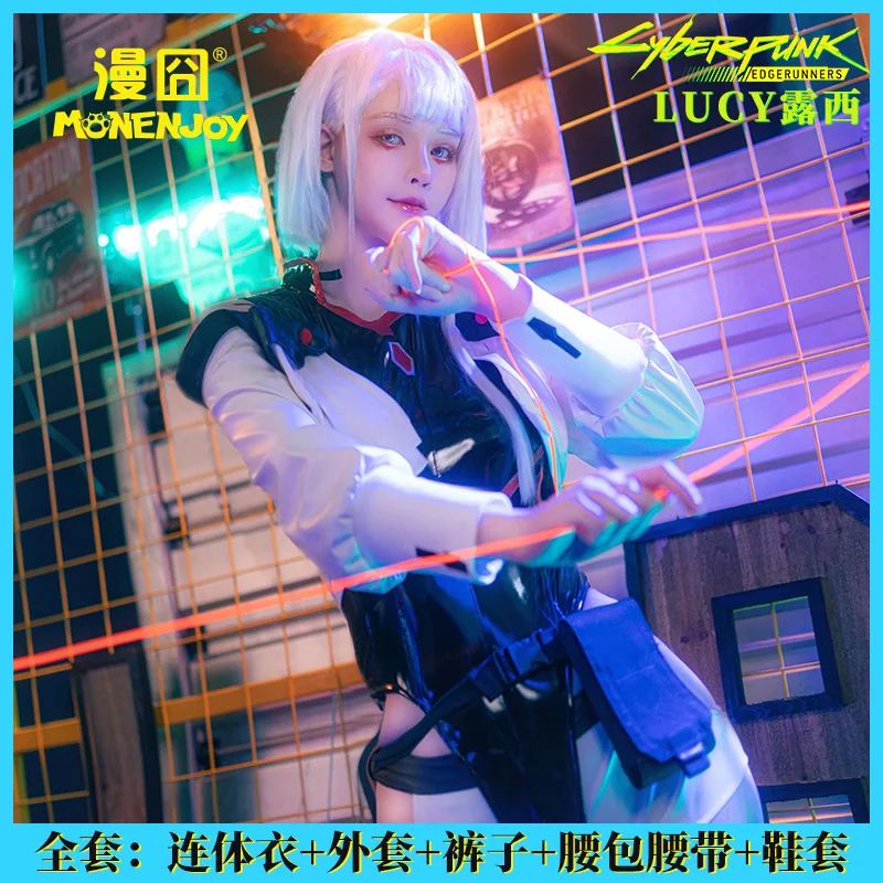 

Косплей костюмы унисекс One Большие размеры с перчатками Cyberpunk Edge Walker Люси, женское платье