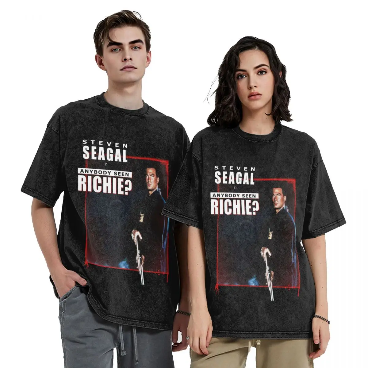 Для справедливости-кто-то видел Ричи? Мужская футболка оверсайз черная с