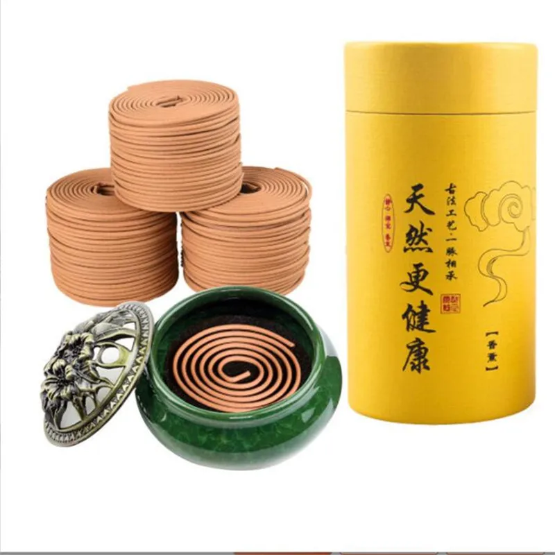 120 Plates Natural Sandalwood Coil Incense Jasmine Aromatherapy Toilet Floral Hygienic Fragrance Home Teahouse Decor