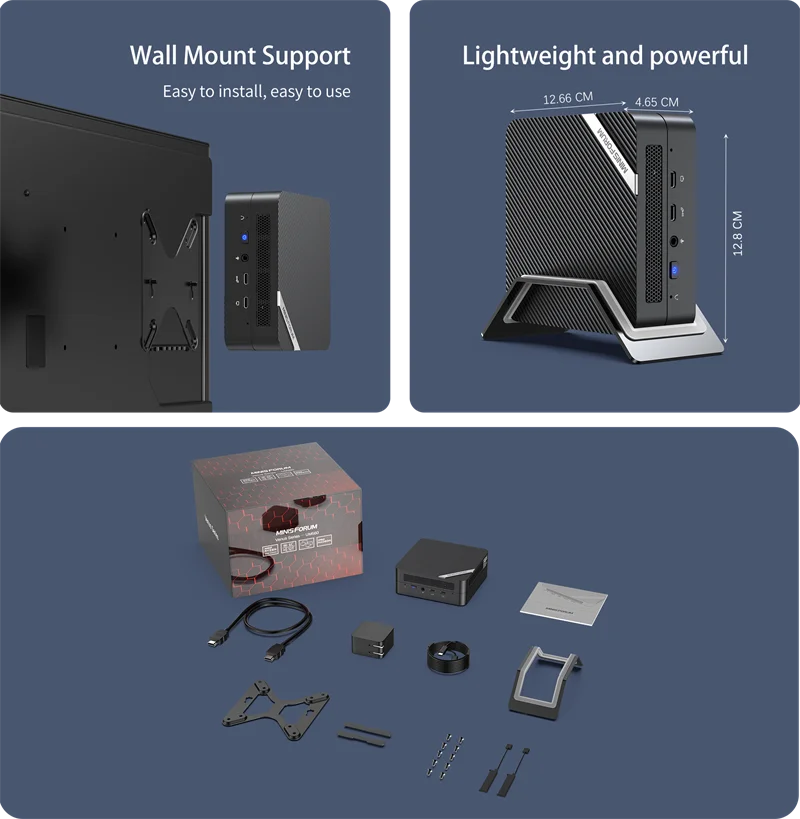 Мини-ПК Minisforum UM560 AMD Ryzen 5 5625U Windows 11 Dual Wifi M.2 2280 256/512 ГБ SSD 4K @ 60 Гц трислойный дисплей