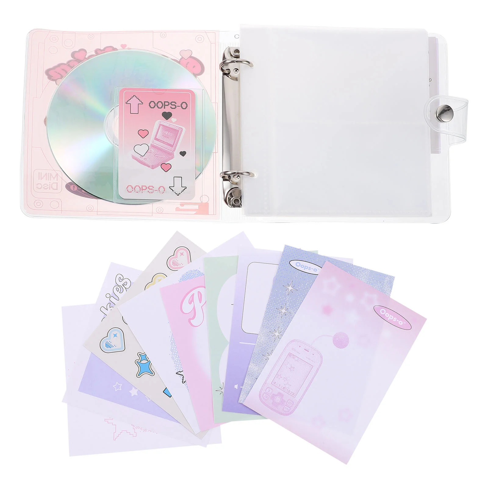 

Scrapbook Post Card Album Holder Portable DIY Family Albums Photos Cards Pvc Photocard