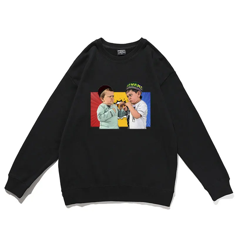 

Classic Hasbulla Fighting Meme Sweatshirts Men Hip Hop Pullover Harajuku Oversized Tops Mini Khabib Blogger Unisex Sweatshirt