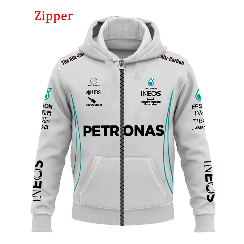 

Новая модная Толстовка для гонок мужская повседневная спортивная одежда с 3D Цифровым принтом F1 гонки уличная спортивная куртка на молнии для мужчин и женщин