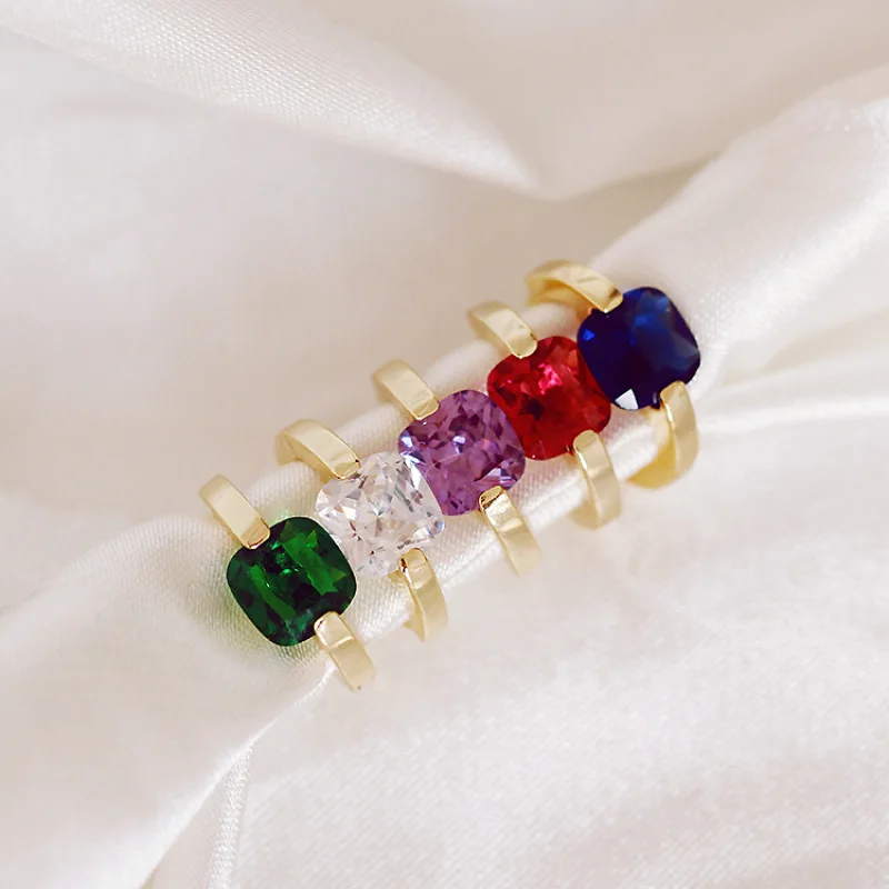 

Серьги-гвоздики женские с разноцветным цирконием, богемные украшения для пирсинга, модные ювелирные украшения