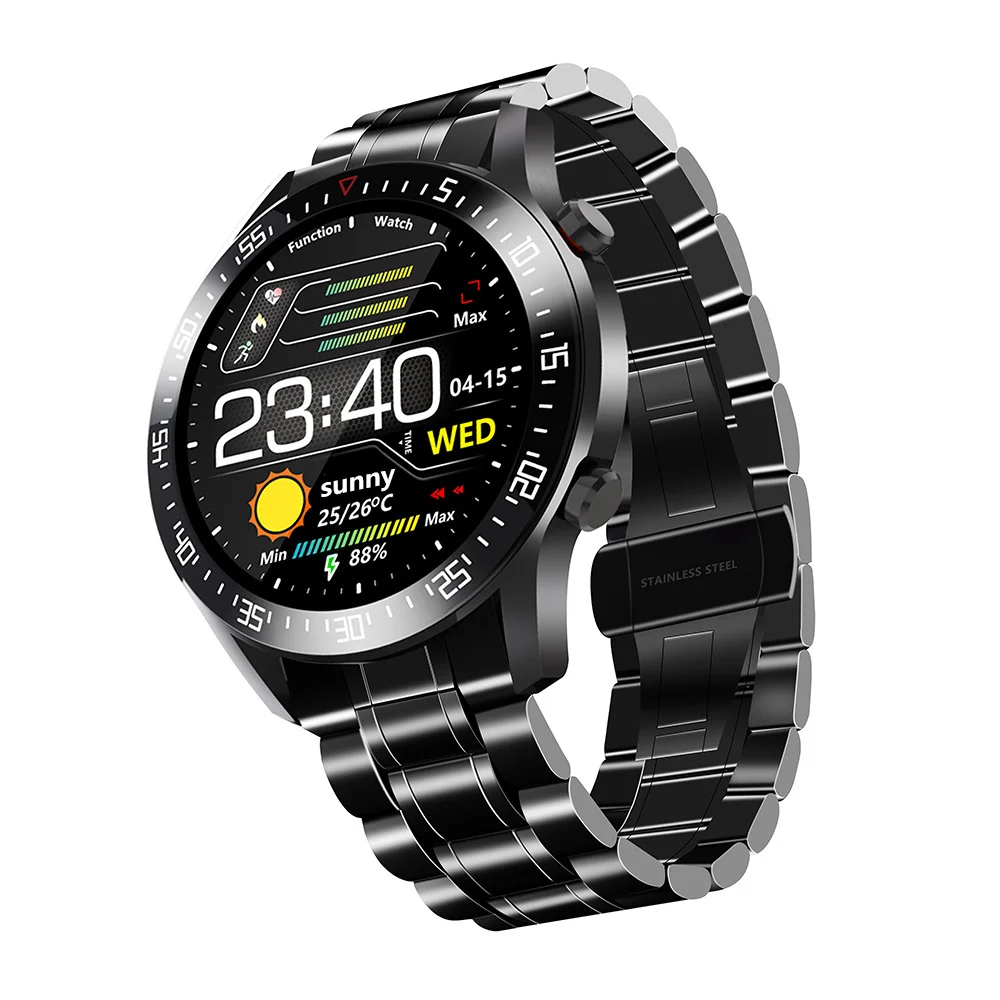 

XIAOMI Stainless Steel Men's Smartwatch Integrated Metal Design Of Bottom Case IP68 Waterproof Fitness Smart Watch