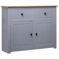 sideboards solid pinewood panama range console cabinet kitchen furniture grey 93x40x80 cm