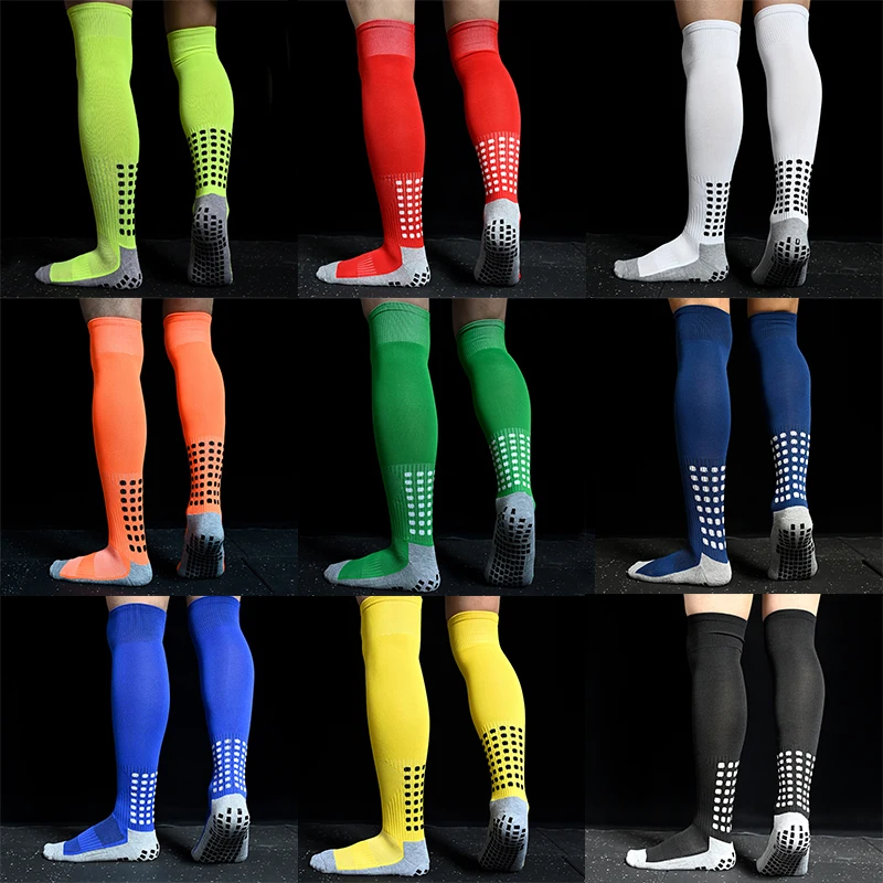 

Men Summer Running Cotton Rubber Socks Long Football Socks Sports Socks Soft Breathable Absorbs Sweat Non-Slip Sports Leg Cover