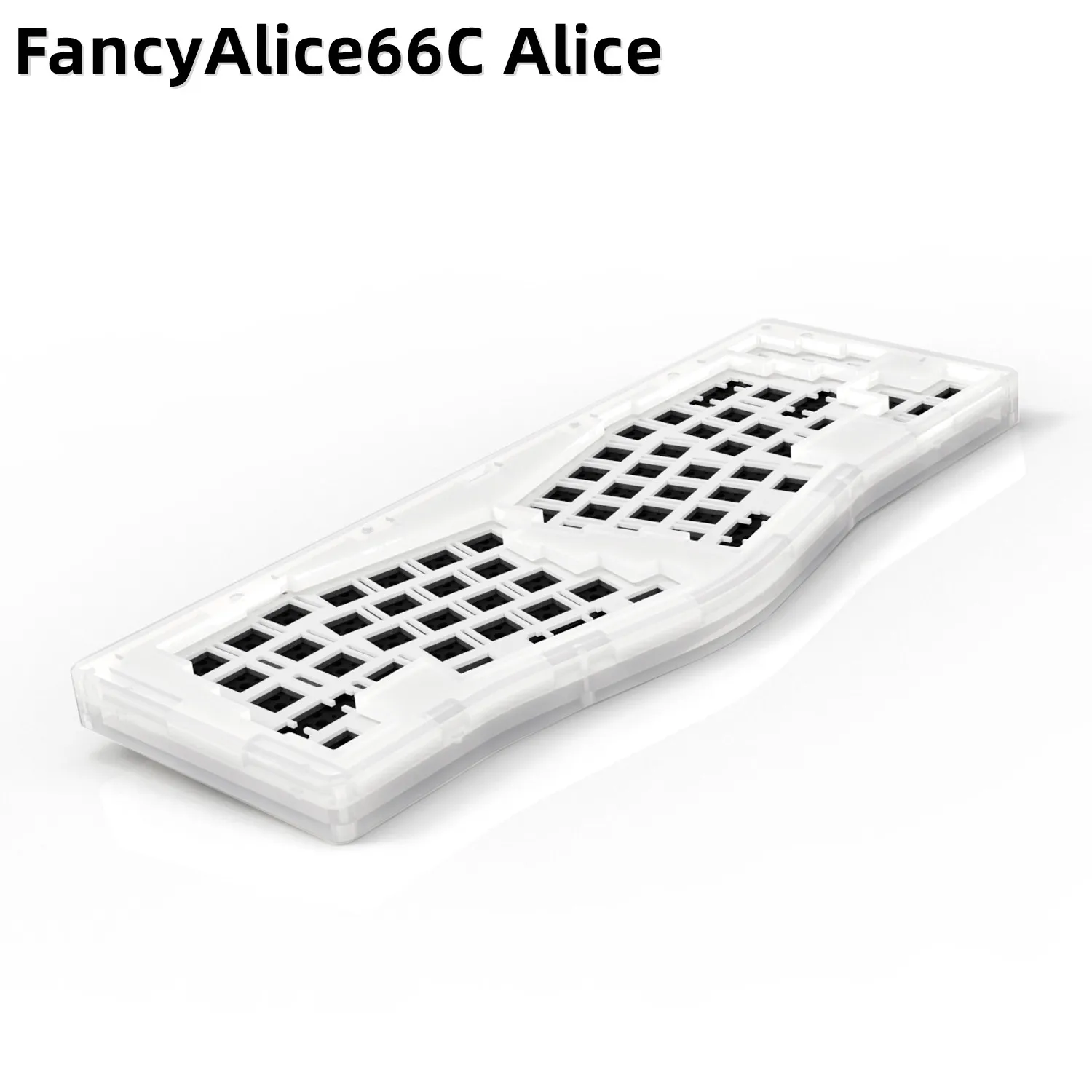 FancyAlice66C Alice Keyboard Kit Acrylic CNC Case RGB Wired Gasket Mount Supports QMK Via Hot Swap South-Fancy Led DIY