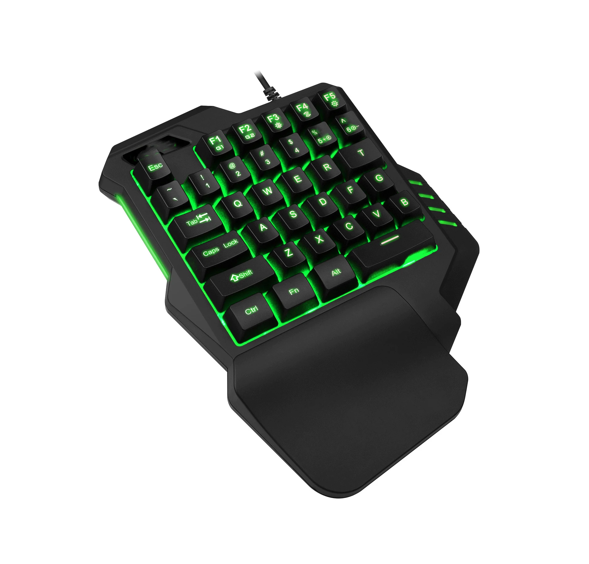 

Игровая клавиатура для одной руки с RGB-подсветкой, портативная игровая мини-клавиатура, Эргономичный игровой контроллер для ПК, PS4, Xbox, гейме...