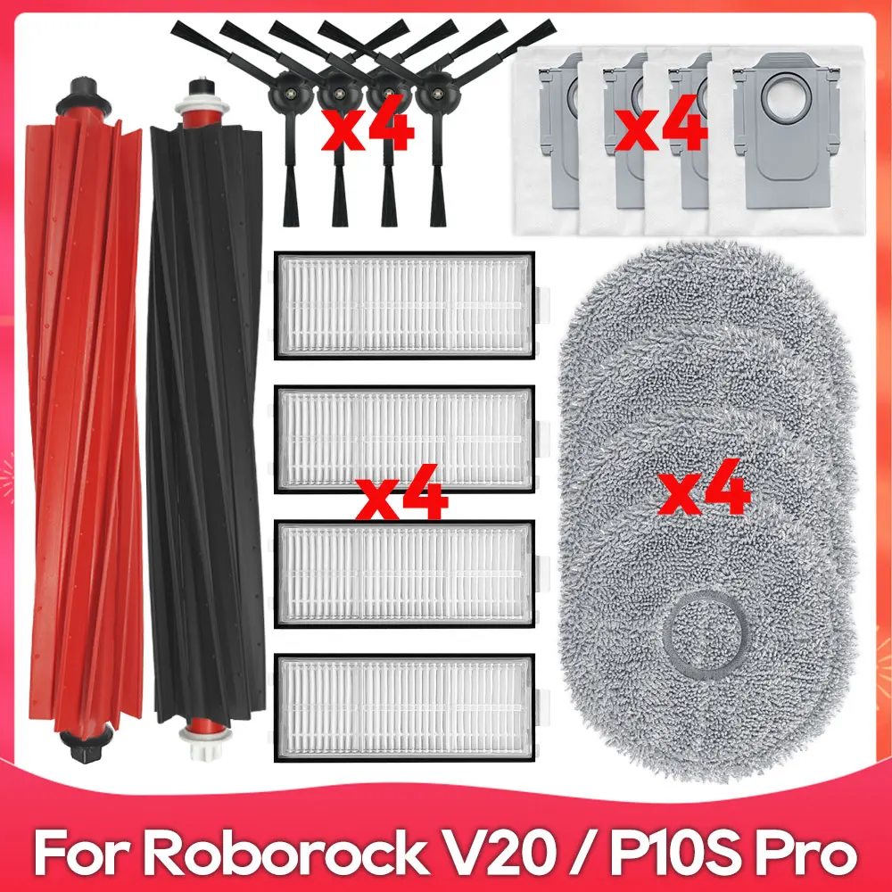 

Совместимо с ( Roborock Qrevo Master / Qrevo Slim ) Роликовая боковая щетка, крышка, фильтр, тряпка, мешок для пыли, коробка аксессуаров