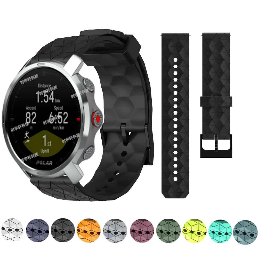 Силиконовый спортивный ремешок для часов 20-22 мм Polar Vantage V3 M2/M Grit X Pro Titan и Ignite