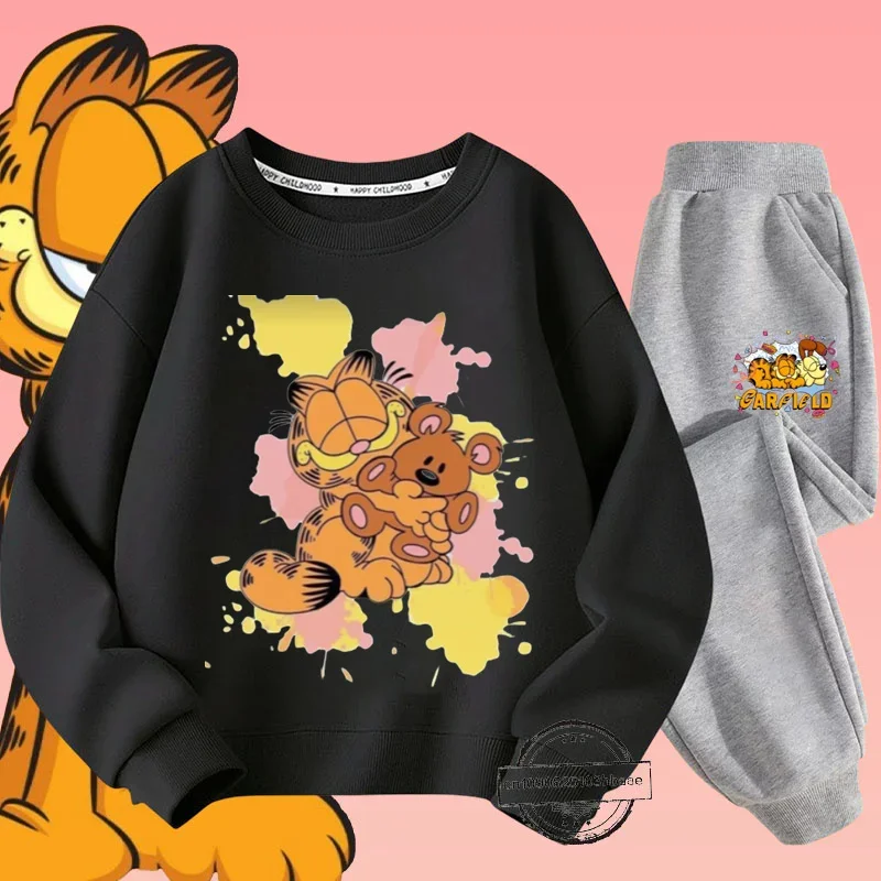 Детский Комплект Свитшотов Garfield С Круглым Вырезом И Длинными Рукавами