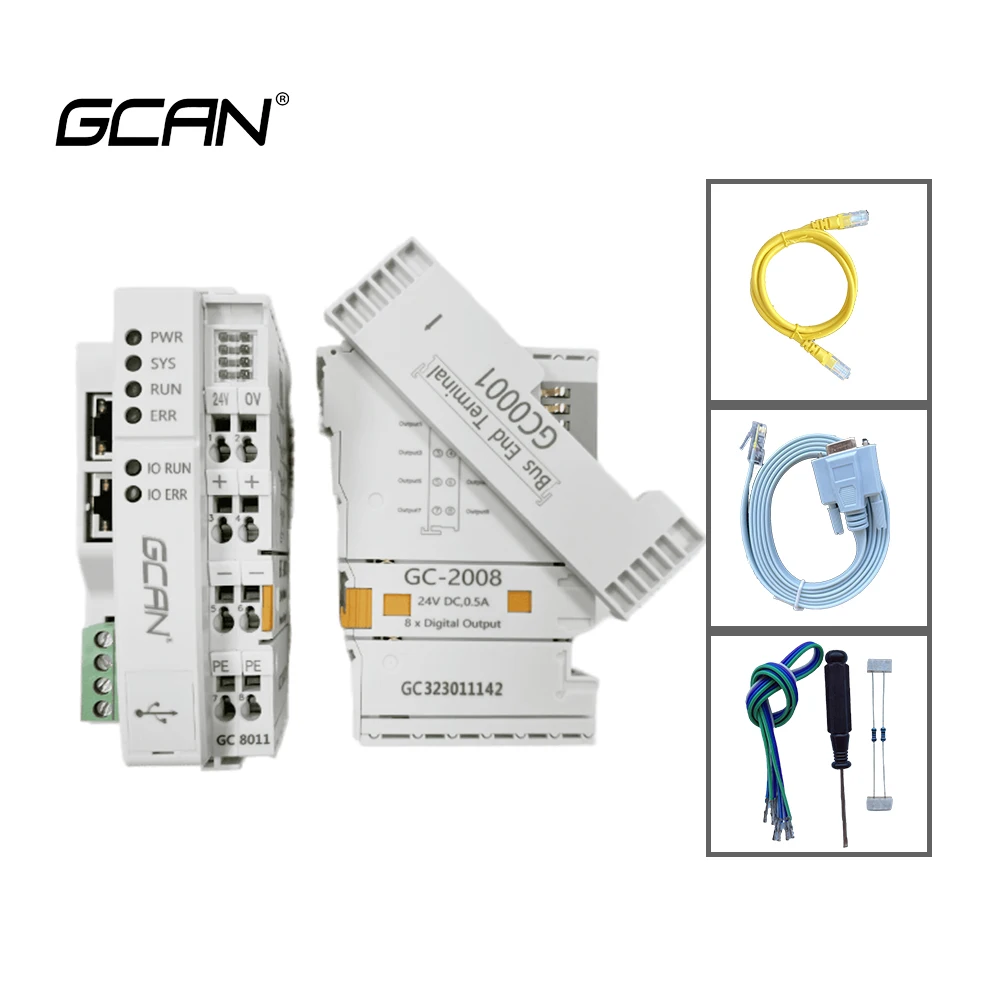 GCAN-IO-8000 Adapter For Field Data Collection To Control Multiple I/O Modules Through The Bus To Realize An Unmanned Factory
