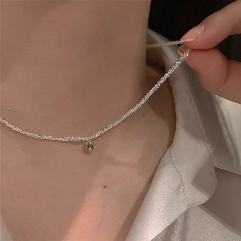 

Bling Sparkling Clavicle Chain Summer New Luxury Necklace Women Fashion Jewelry
