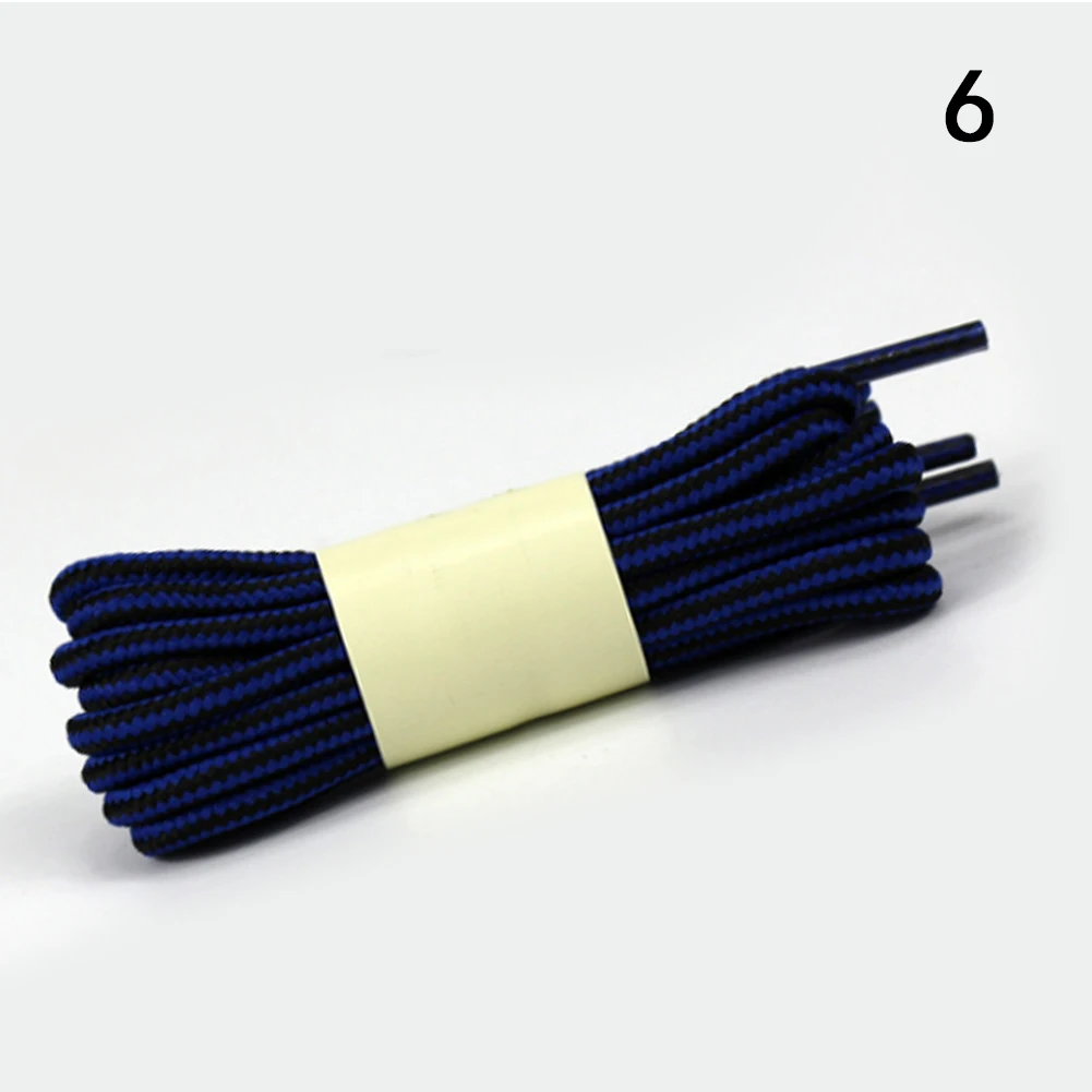 1 Pair Martin Shoes Round Shoe Laces Striped Double Color Fashion Shoelaces Outdoor Hiking And Leisure Sports Shoelace 18 Color