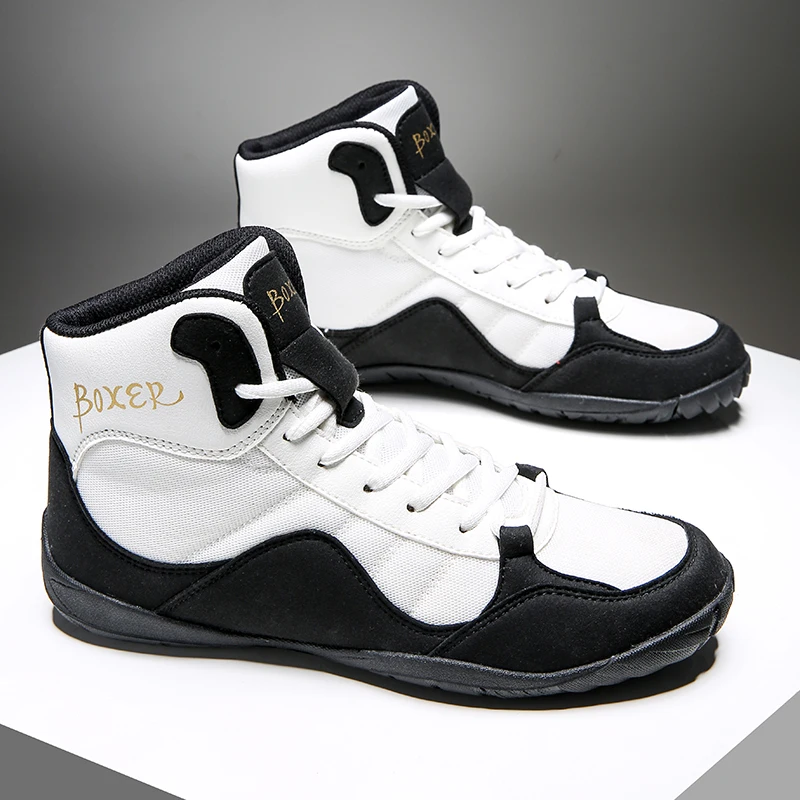 Мужские Нескользящие боксерские кроссовки дышащие для тренировок новинка 2024