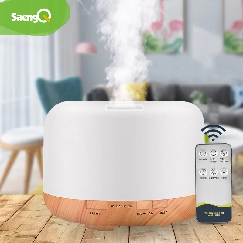 

saengQ Electric Aroma Diffuser Air Humidifier 300ML 500ML 1000ML Ultrasonic Cool Mist Maker Fogger LED Essential Oil Diffuser