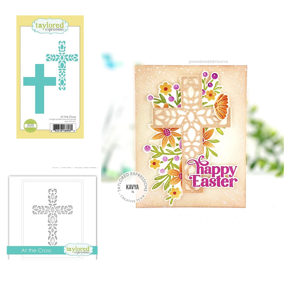 

New Metal Cutting Dies at the Cross Stencil for 2022 Scrapbook Diary Decoration Embossing Template Diy Card Craft Reusable Molds